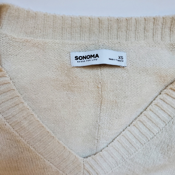 Sonoma Sweater cream knit Size XS - Picture 3 of 6